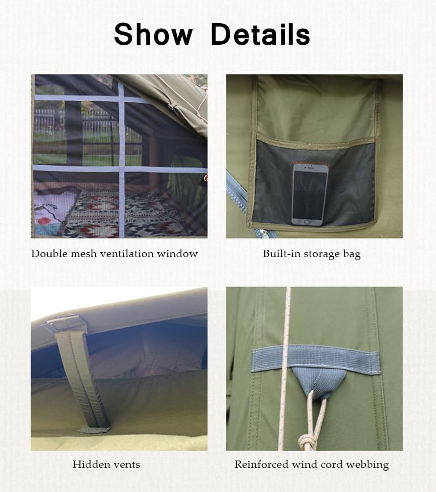 Sport Tent Aufblasbares Zelt Wasserdicht Hauszelt Stehhöhe Haus Baumwolle Luxus Wohnzelt Campingzelt Ofenloch Luftzelt 4-6 Personen Familienzelt