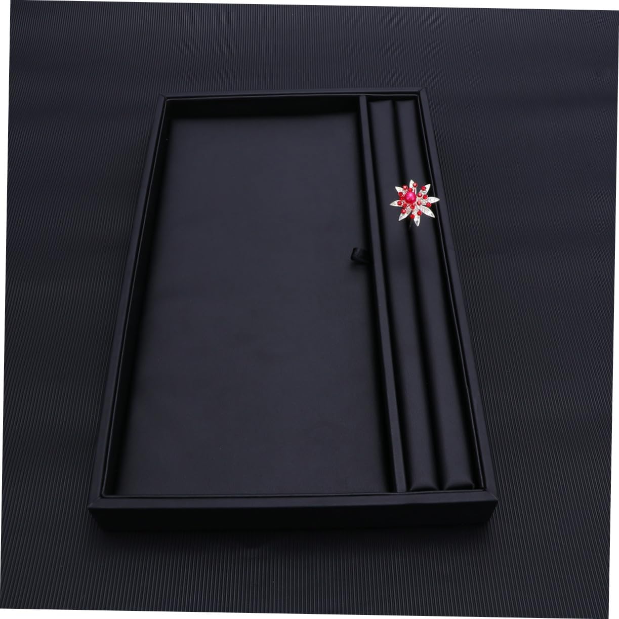 PU Leather Jewelry Tray Organizer Necklace Ring Display image 4