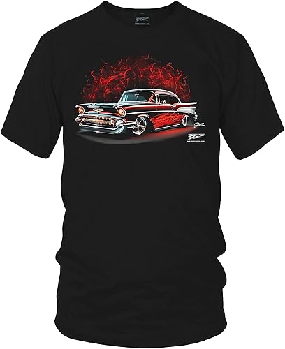 Wicked Metal Camiseta 57 Chevy Bel Air - Camiseta Muscle Car