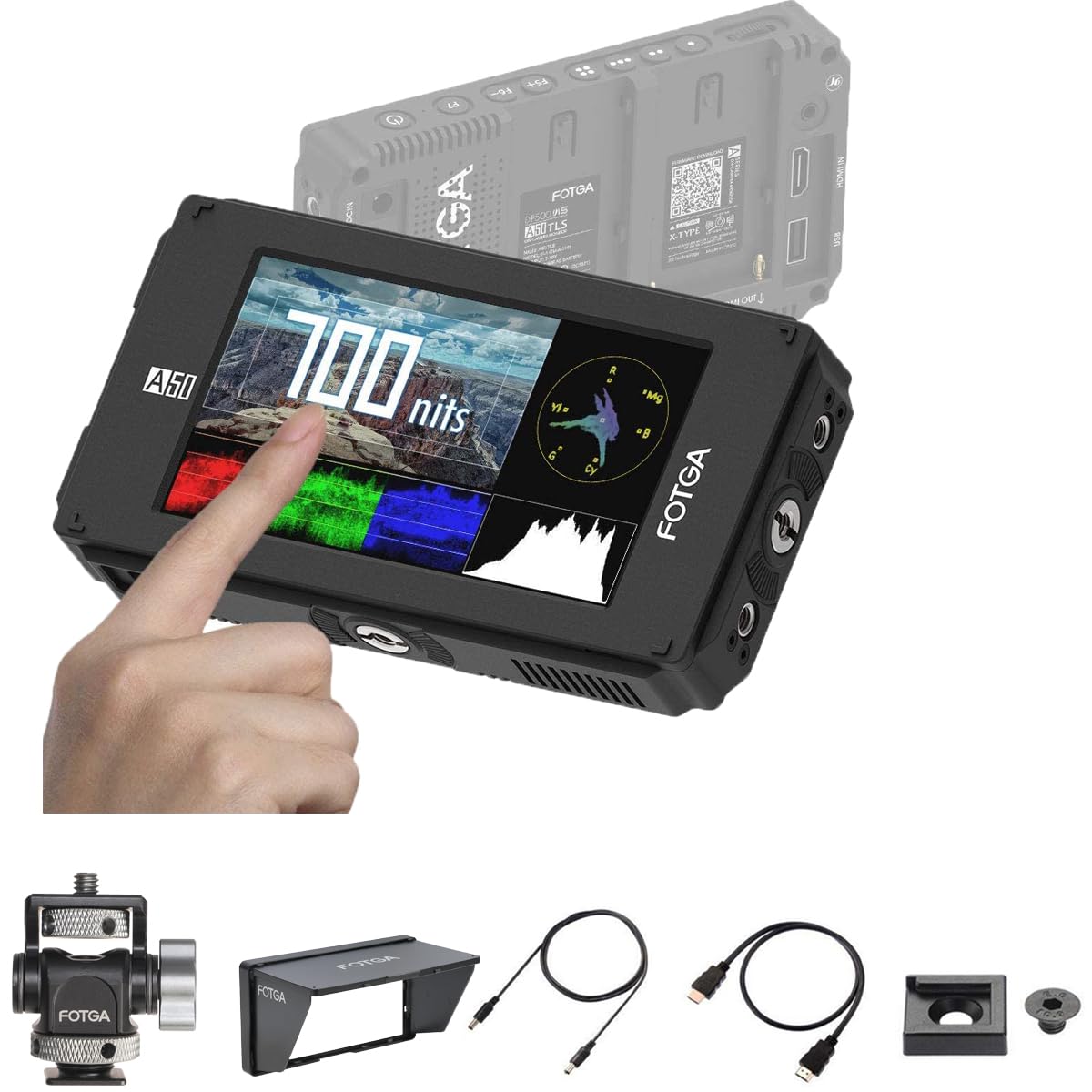 FOTGA DP500IIIS A50TL 5インチFHD フィールドモニター Amazon.com : FOTGA A50TL 5inch FHD IPS DCI-P3 Wide Color