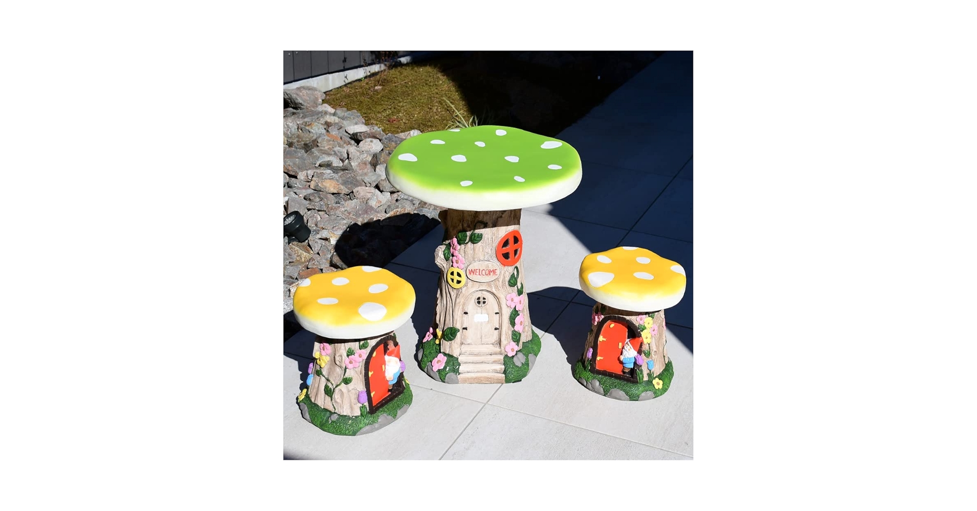 Amazon｜きのこのおうちテーブル3点セット テーブル（グリーン）×1台