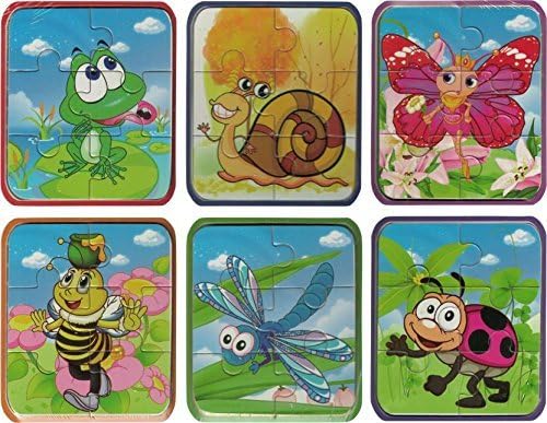 Tickles Multicolor 6 Pieces Learning Educational Puzzles Kids (6 in 1) (30 cm, Insects) 3 yrs