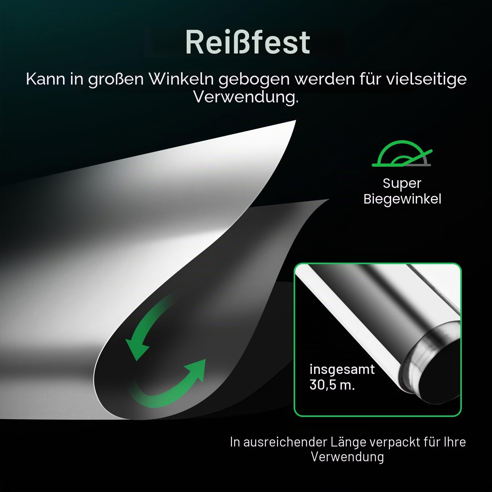 VIVOSUN Stark reflektierende Mylar-Folienrolle 1,2 m x 3,4 m Aluminiumfarbe beschichtet 2 mm silberfarben