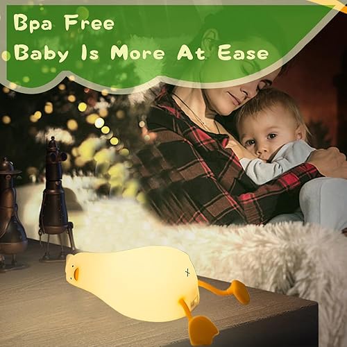 Miniatura 6 de Bonita lámpara de pato, divertida luz nocturna de pato plano, lámpara LED blanda de animales, pato iluminado para niños, gran regalo, 3 niveles