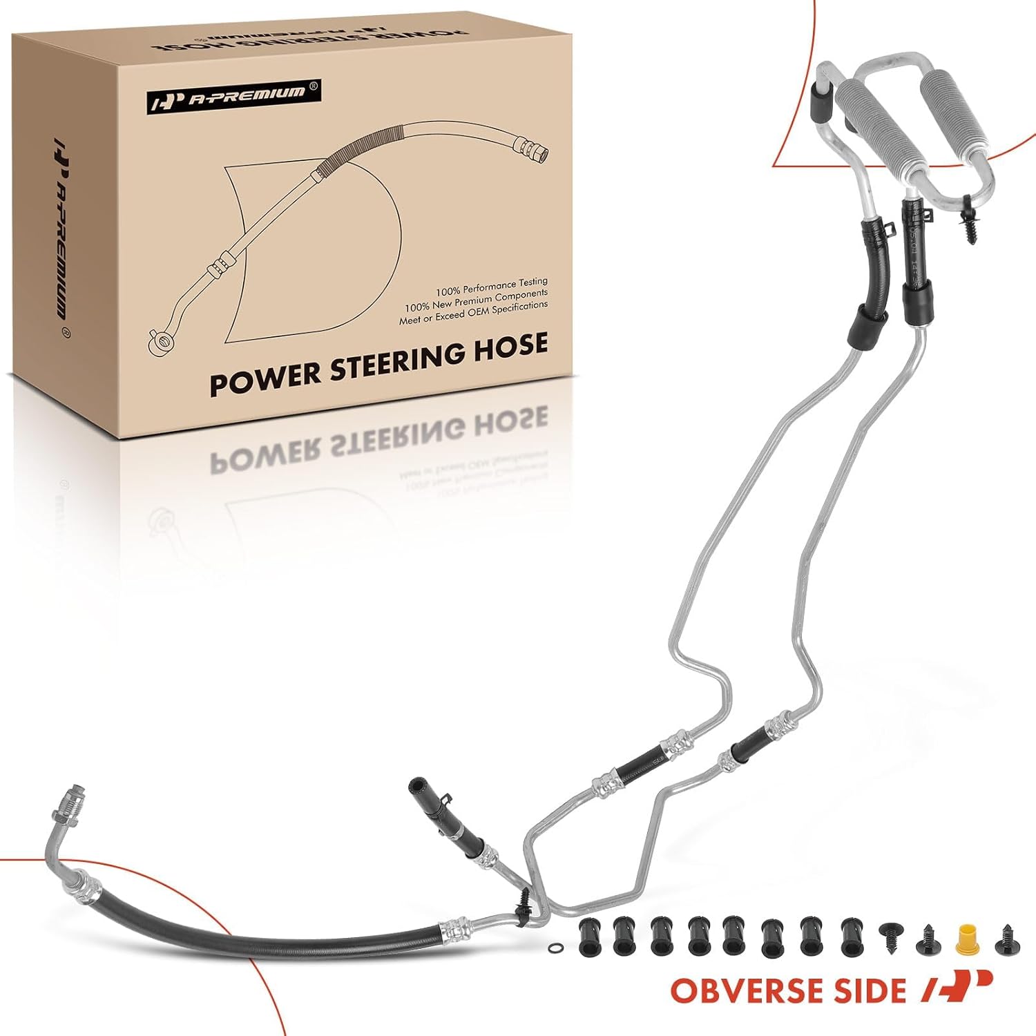 A-Premium Power Steering Hose Pressure Hose Line Assembly Compatible with Saturn Vue 2008 2009 2010, Gear To Reservoir