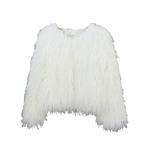 Winter Fluffy Faux Fur Coat Women's Shaggy Jacket Long Sleeve