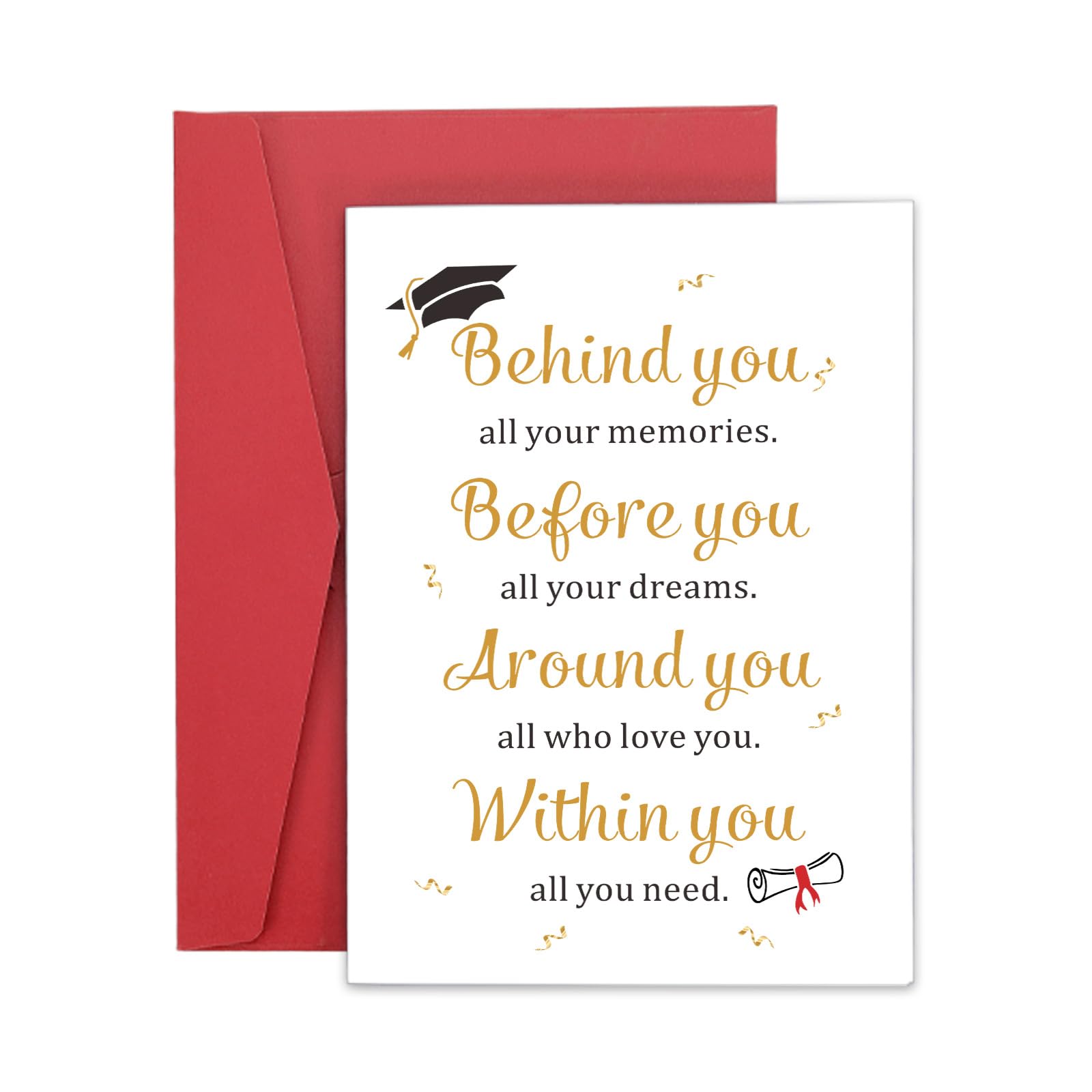 VANLOVEMAC Graduation Cards for Her Him, 5th 8th Grade School Graduation Gifts for Boys Girls, Back to School Supplies Nurse Master Daughter Son