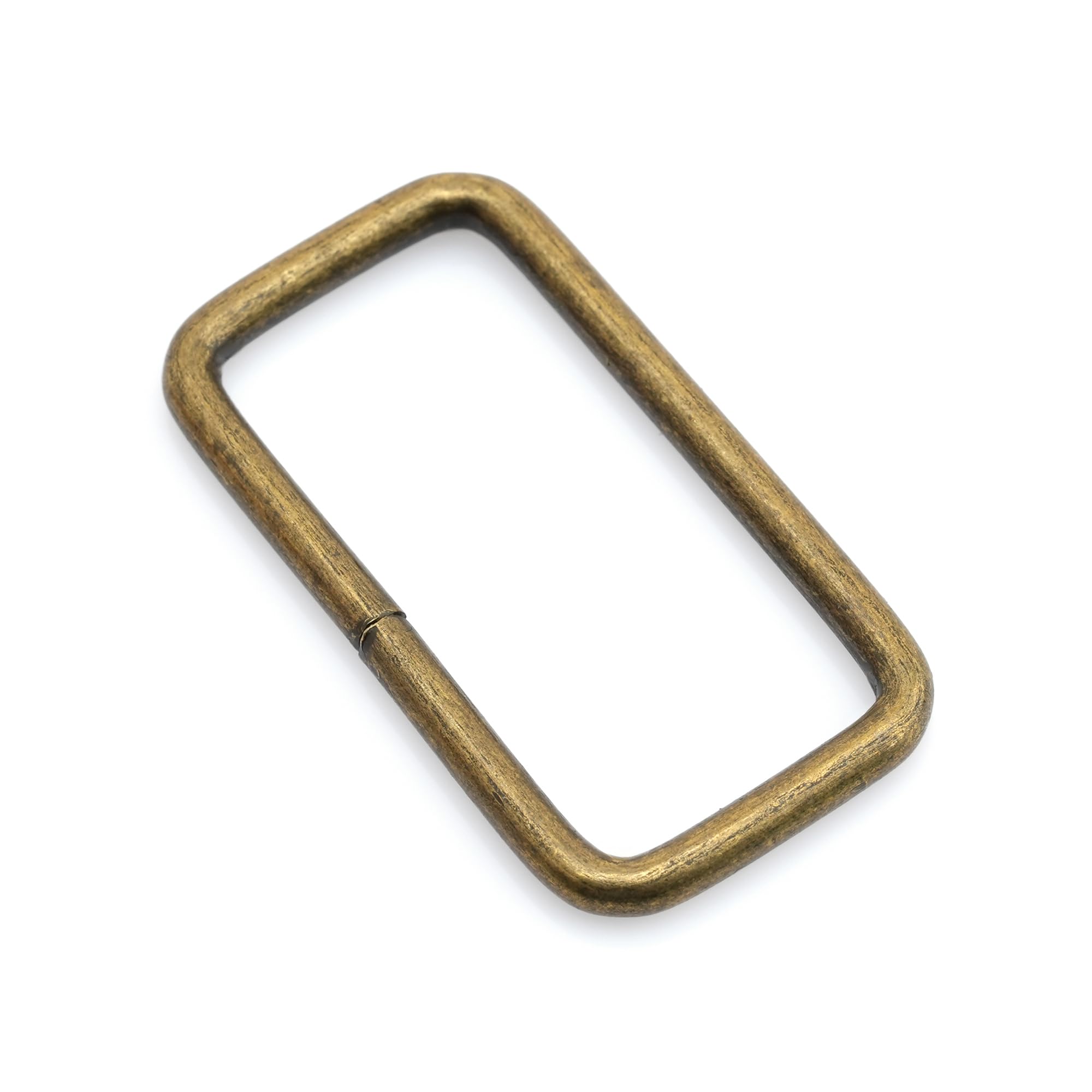 CRAFTMEMORE Metal Rectangle Buckle Ring Fits 1-1/4", 1-1/2" Strap Heavy Duty Rectangular Cord for Bag Belt Loop Purse Making (1-1/4" x 20 pcs, Antique