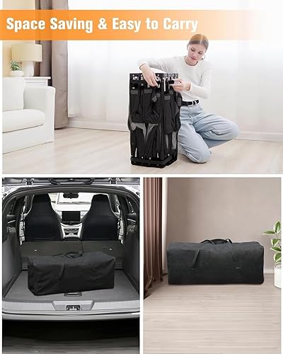 Miniatura 5 de Corralito plegable para bebés con puerta, patio de juegos plegable extragrande para bebés y niños pequeños, corralito de viaje portátil, centro de