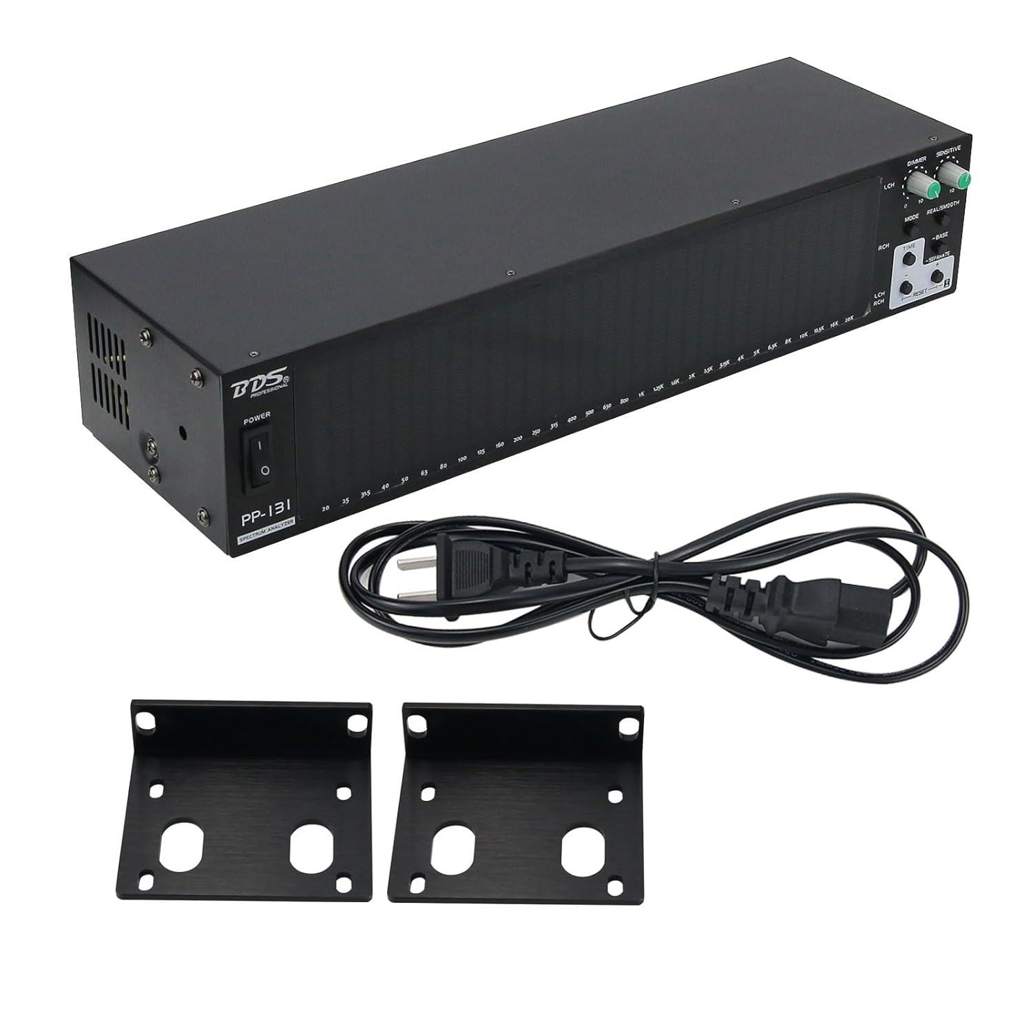 BDS PP-131 Blue Audio Spectrum Analyzer Display 2U Rack Music Spectrum Indicator VU Meter 31CH Real Time Frequency Level Display