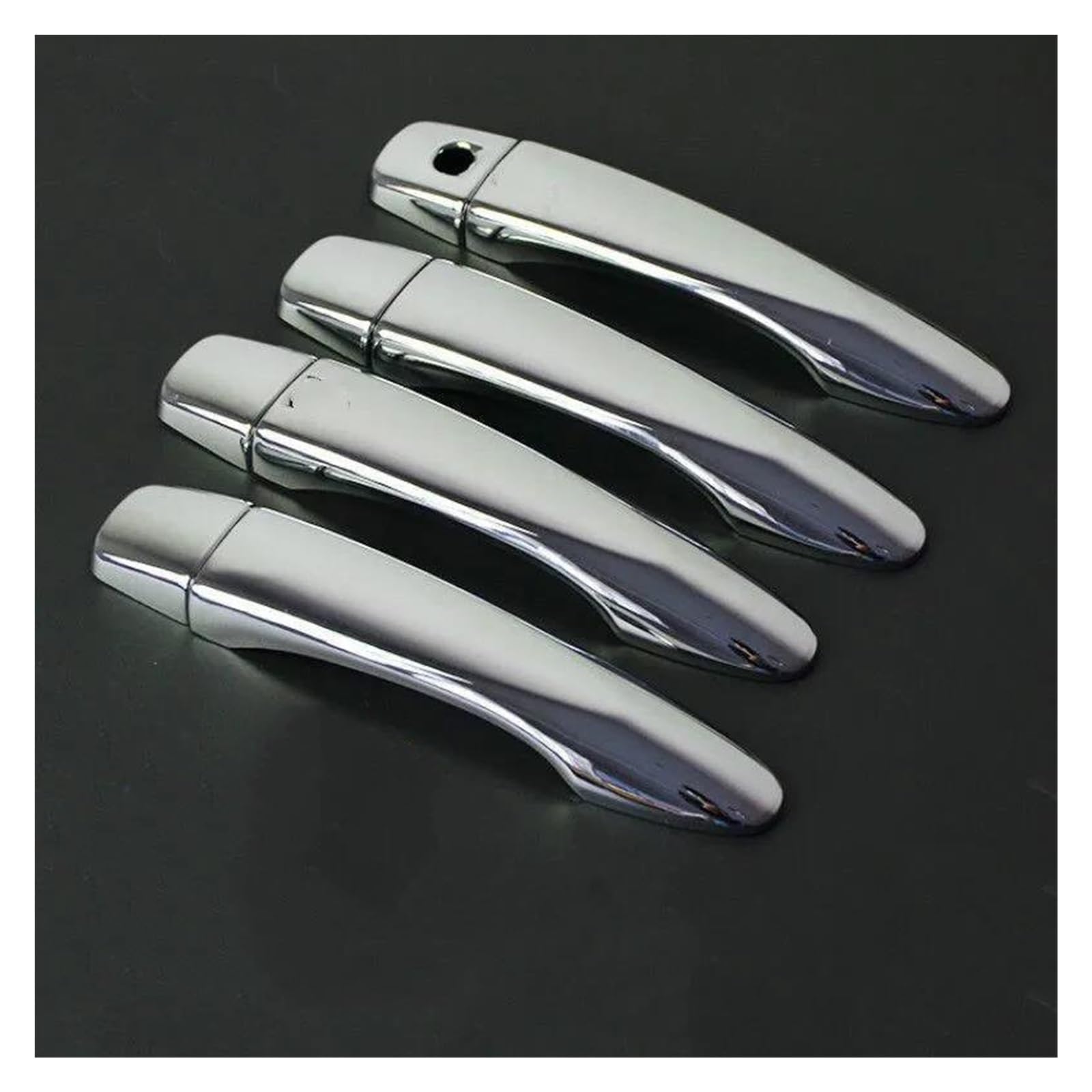 Kjhopy Silver No Button Car Exterior Door Handle Cover Trim Accessoires For Nissan For Qashqai J11 2014-2021(Silver No Button)