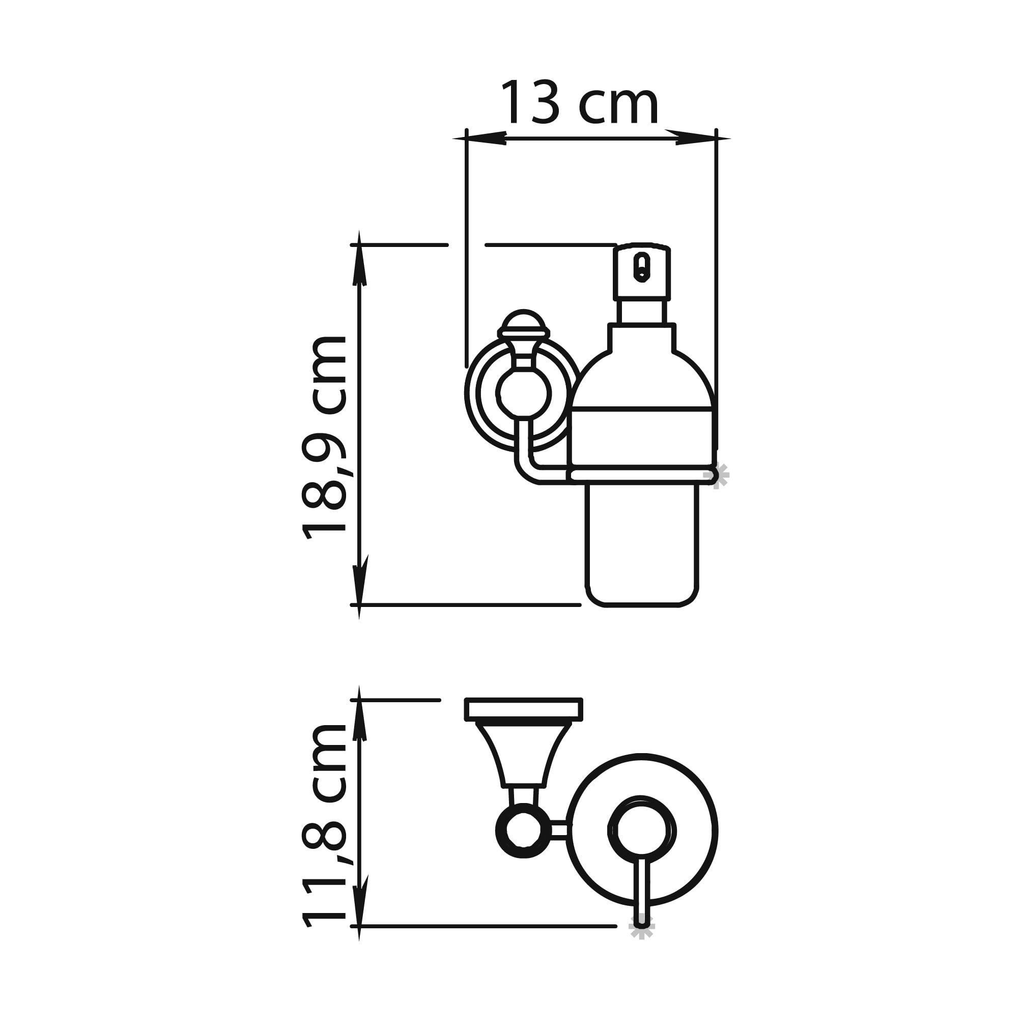 Gedy Soap dispenser Nevis Chrome, 13x11,8x18,9cm - Image 3