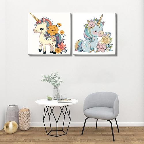 Miniatura 4 de cupmod Paquete de 2 kits de pintura enmarcada por números para adultos, pintura acrílica fácil por número para adultos principiantes, lienzo,