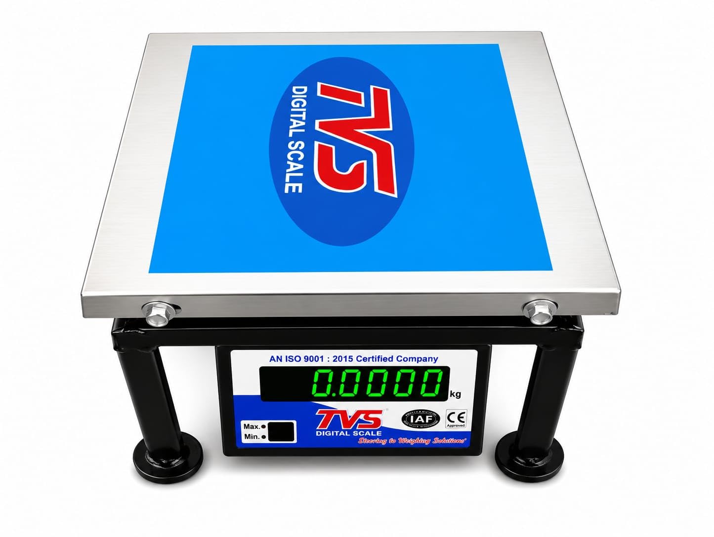 TVS Digital Table Top Weighing Scale 100kg Stainless Steel | 300 x 300mm Pan Size, Double Side Green Display-image-48