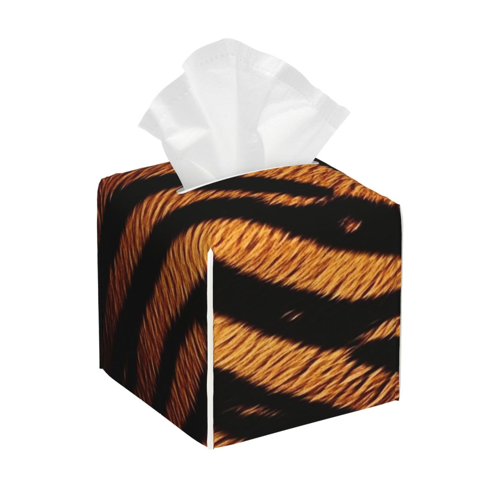 Tiger Pattern Tissue Box Cover Square Cube Boxes