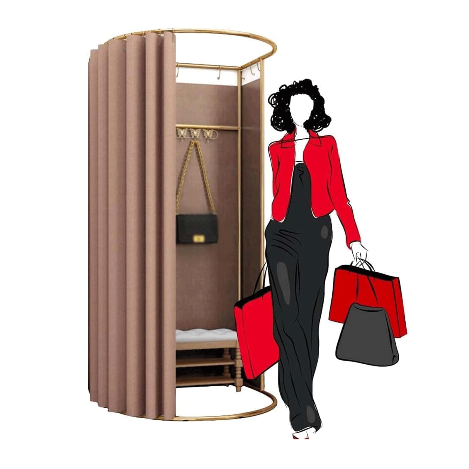Cabine d'essayage détachable pour résoudre le manque de place vestiaire