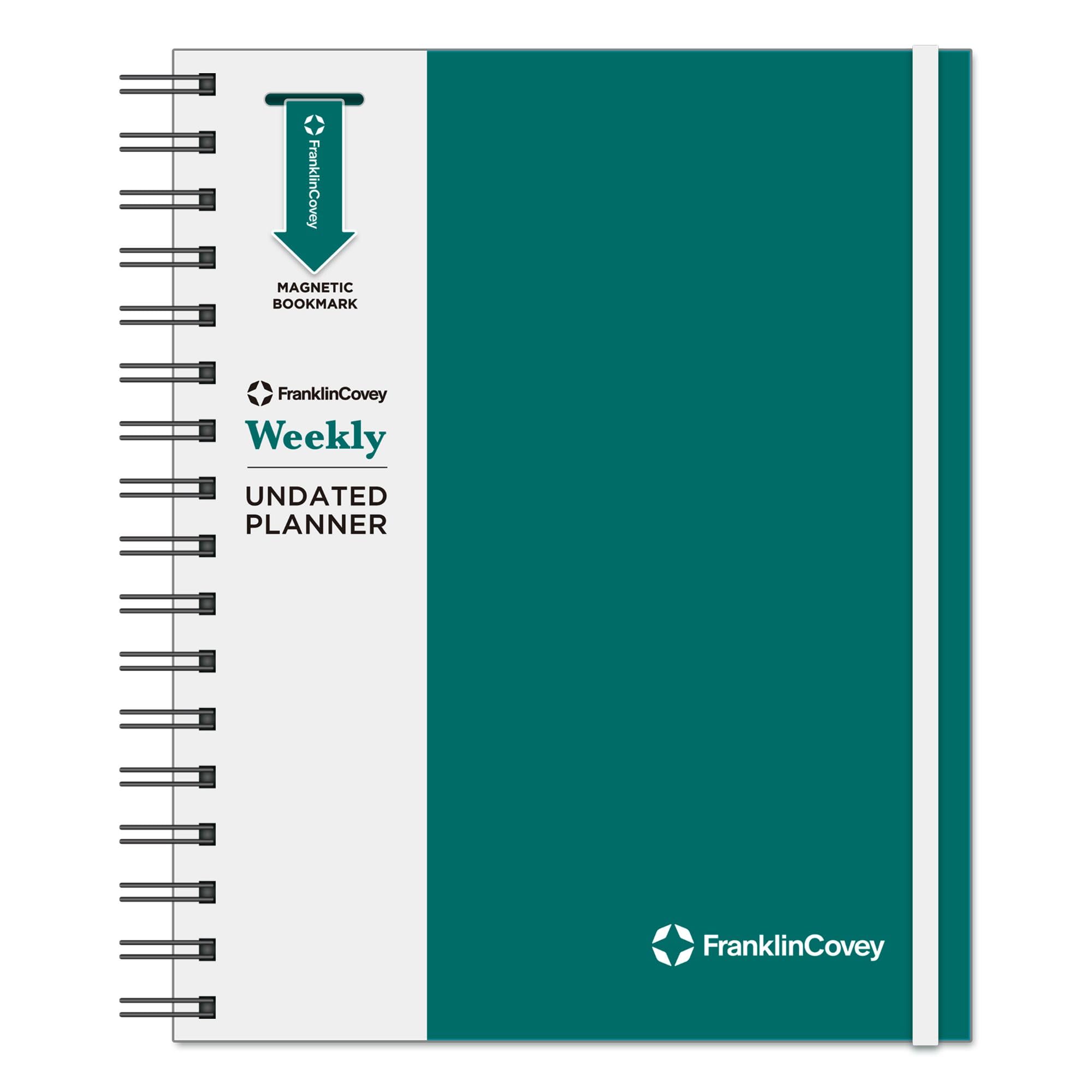 FranklinCovey - Undated Planner | Weekly - Wire-Bound Planner (7” x 8.5” X 1”)