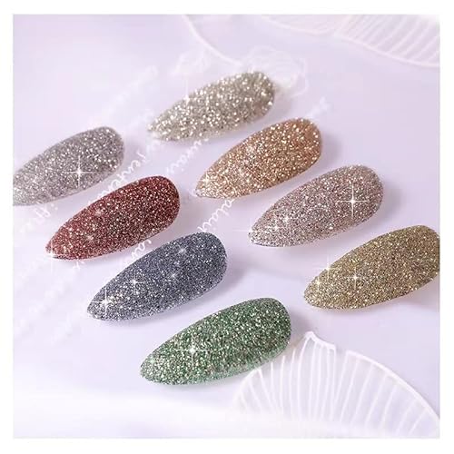 Katartizo 12 Color Bling Nail Art Glitter Crystal Diamond Nail Glitter Powder Diy Iridescent Nail Art Sequins Set For Nails/Face/Eyes Art Decoration #TOP2