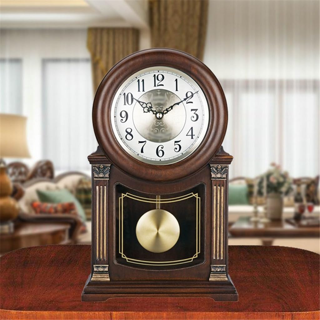 The Clock Living Room Home Solid Wood Clock Clock Retro Clock Desktop Timing Chinese