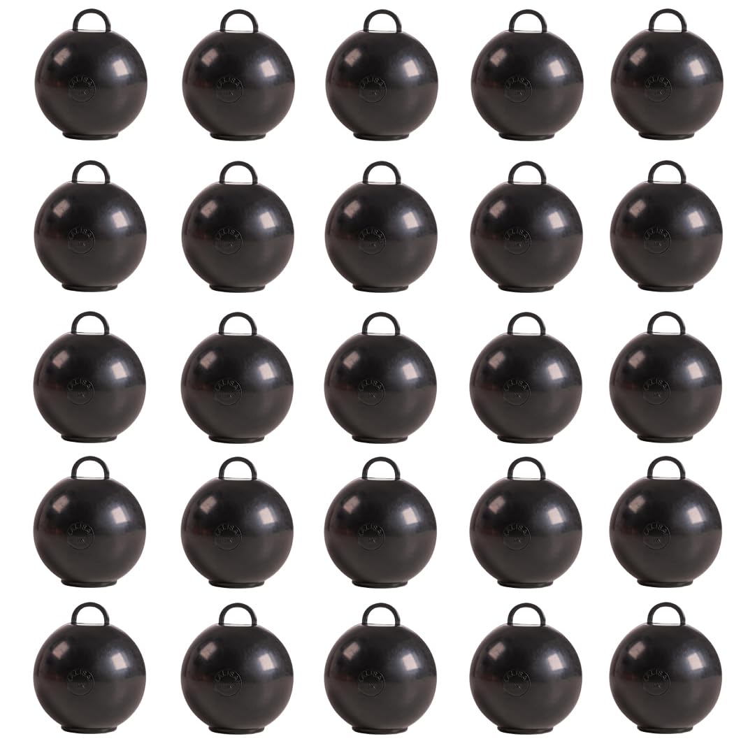 Black Round Bubble Balloon Weight 75g - Pack of 25 — image 1
