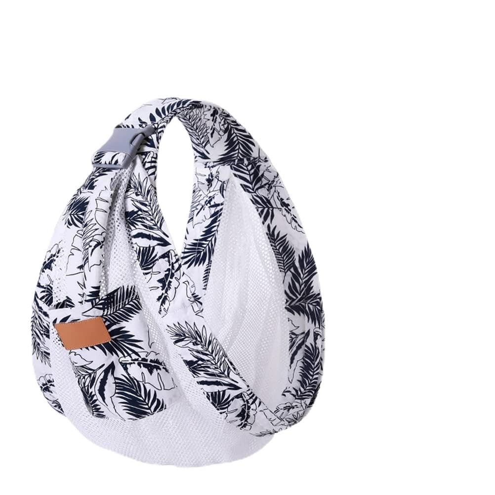 ICRPSTU Summer Breathable Baby Carrier - Adjustable 3D Mesh Baby Carrier Wrap with Thick Shoulder Straps and Pocket for Pool Beach (white)