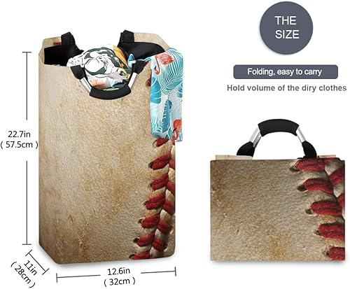 Miniatura 2 de ALAZA Cesta de almacenamiento grande con asas para pelotas de béisbol, estilo vintage, para ropa sucia, con asas, para cestas de regalo, dormitorio,