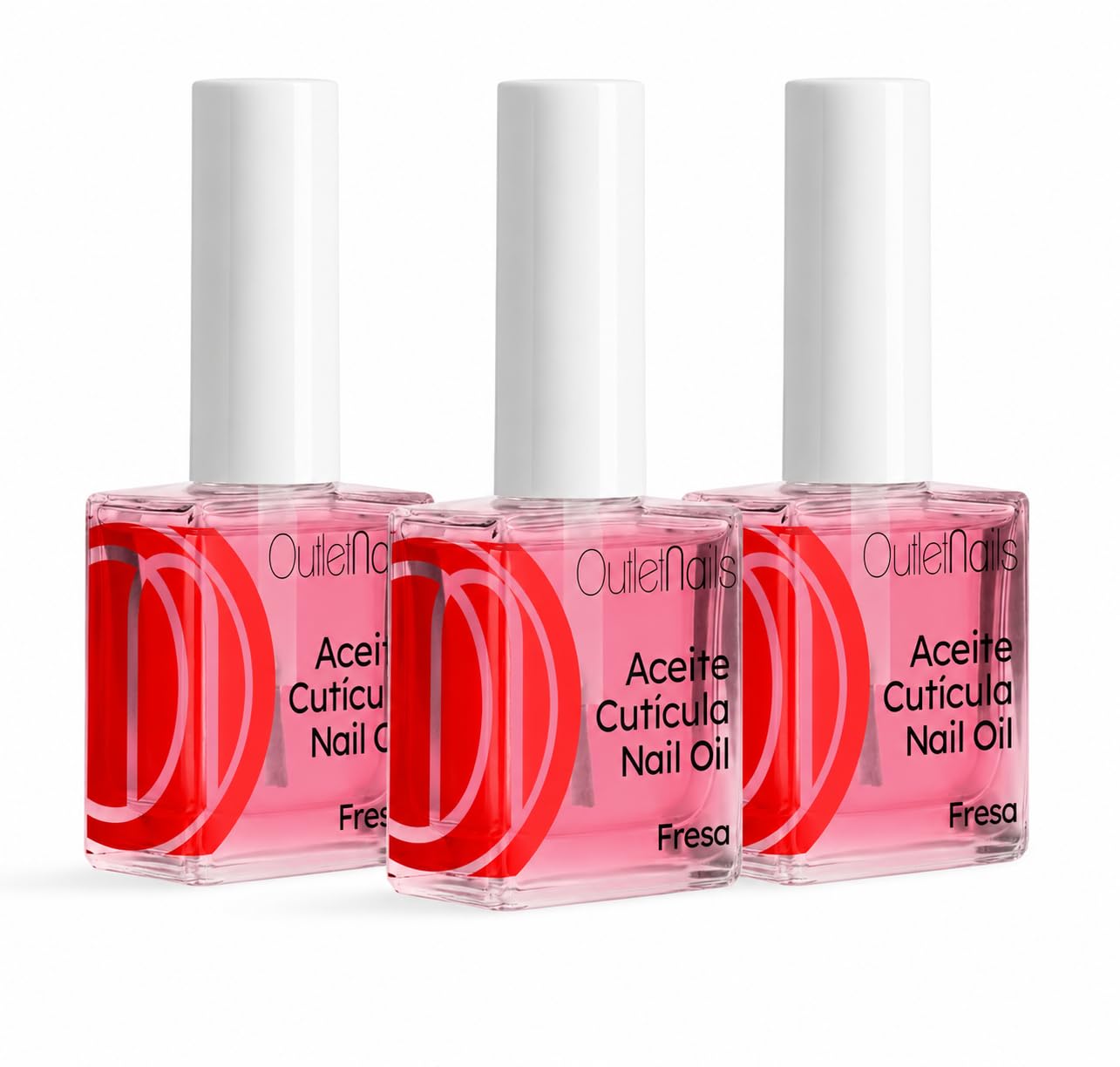 ON OUTLET NAILS 3 x oli per cuticole - fragola 15 ml / ideale per unghie / manicure francese / nail olio