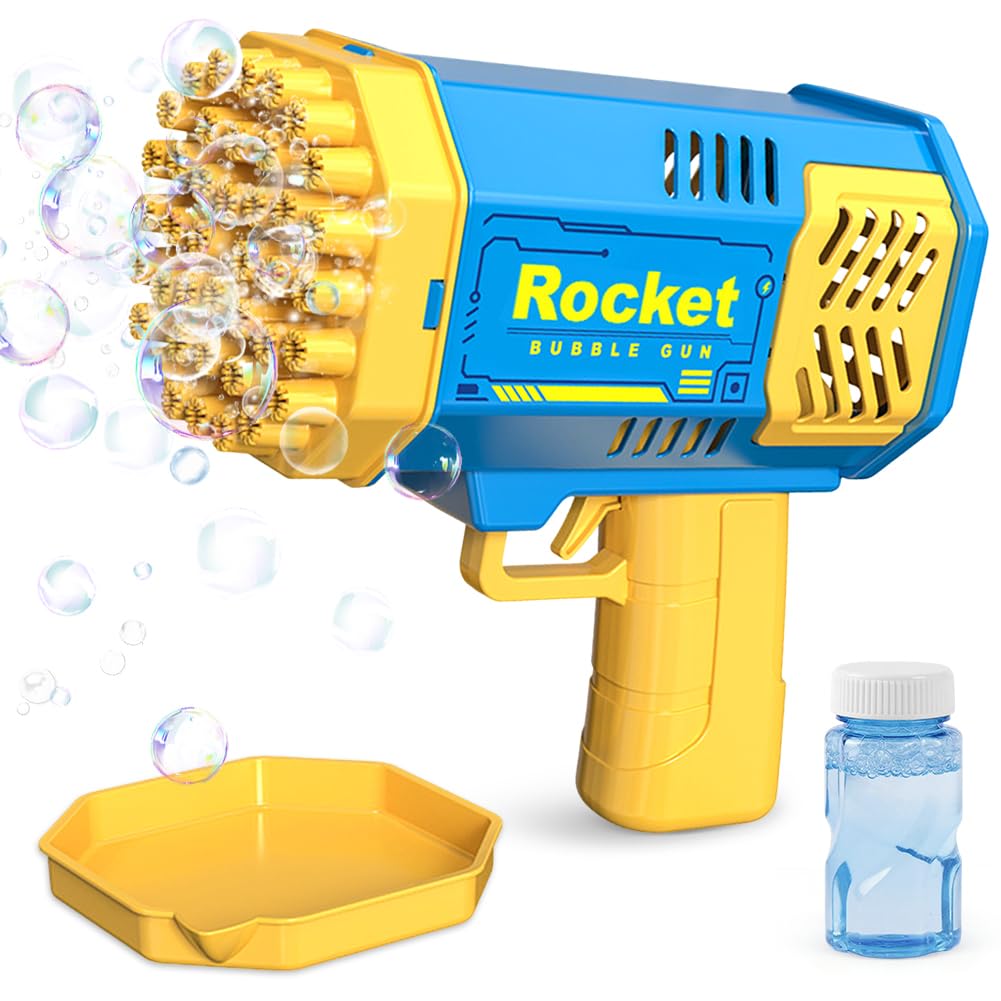 Machine À Bulles - avec Musique 2 en 1 Automatique Jeux d'Extérieur | Jouet À Bulles Extérieur pour sur Piles,Garçons Filles Ados Jardin Cour Pelouse