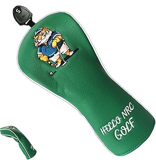 ゴルフクラブカバー - ゴルフアクセサリー、クラブヘッドカバー | 刺繍タイガーゴルフドライバーヘッドカバー、ゴルフクラブ用防水PUレザーヘッドカバー、ゴルフクラブを傷から守る