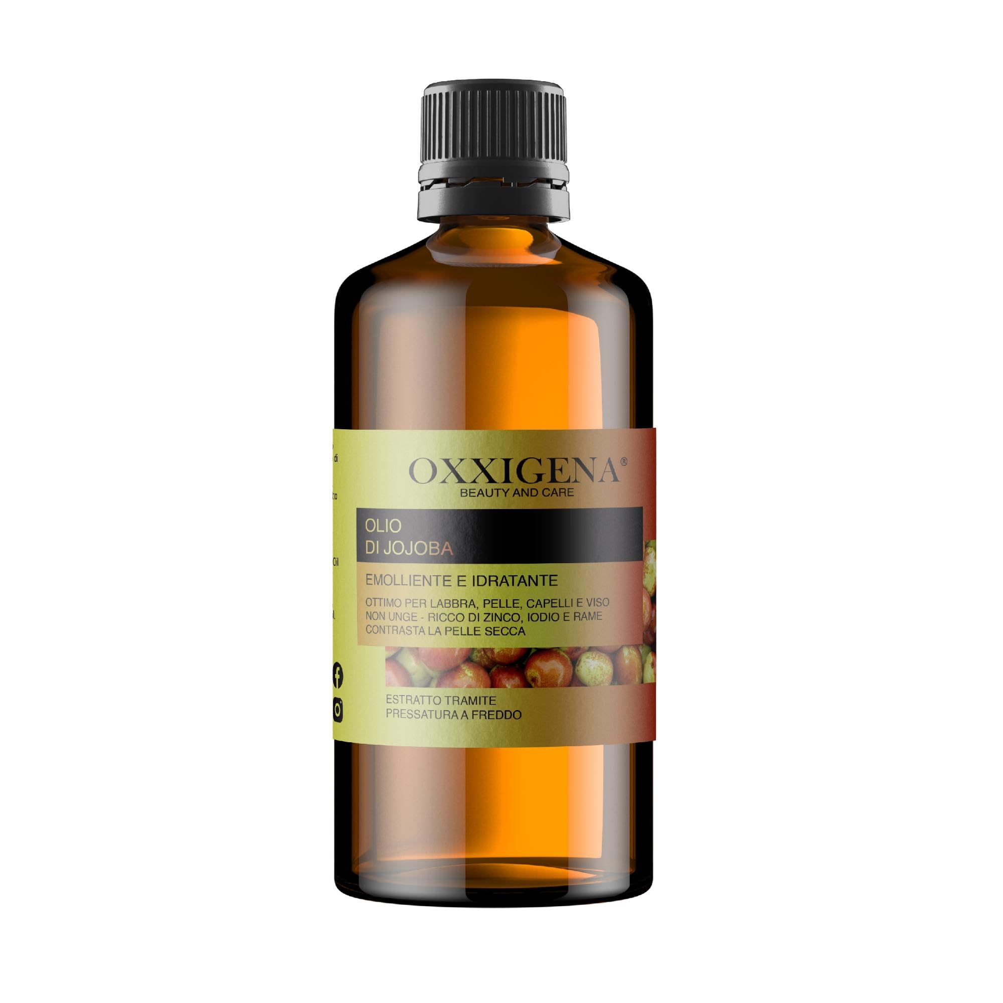 Oxxigena - Aceite de Jojoba 100% Puro, Paquete de 1000 ml, Prensado en Frío, Hidrata y Nutre Profundamente la Piel, Da Brillo al Cabello, Vegano y Sin OGM