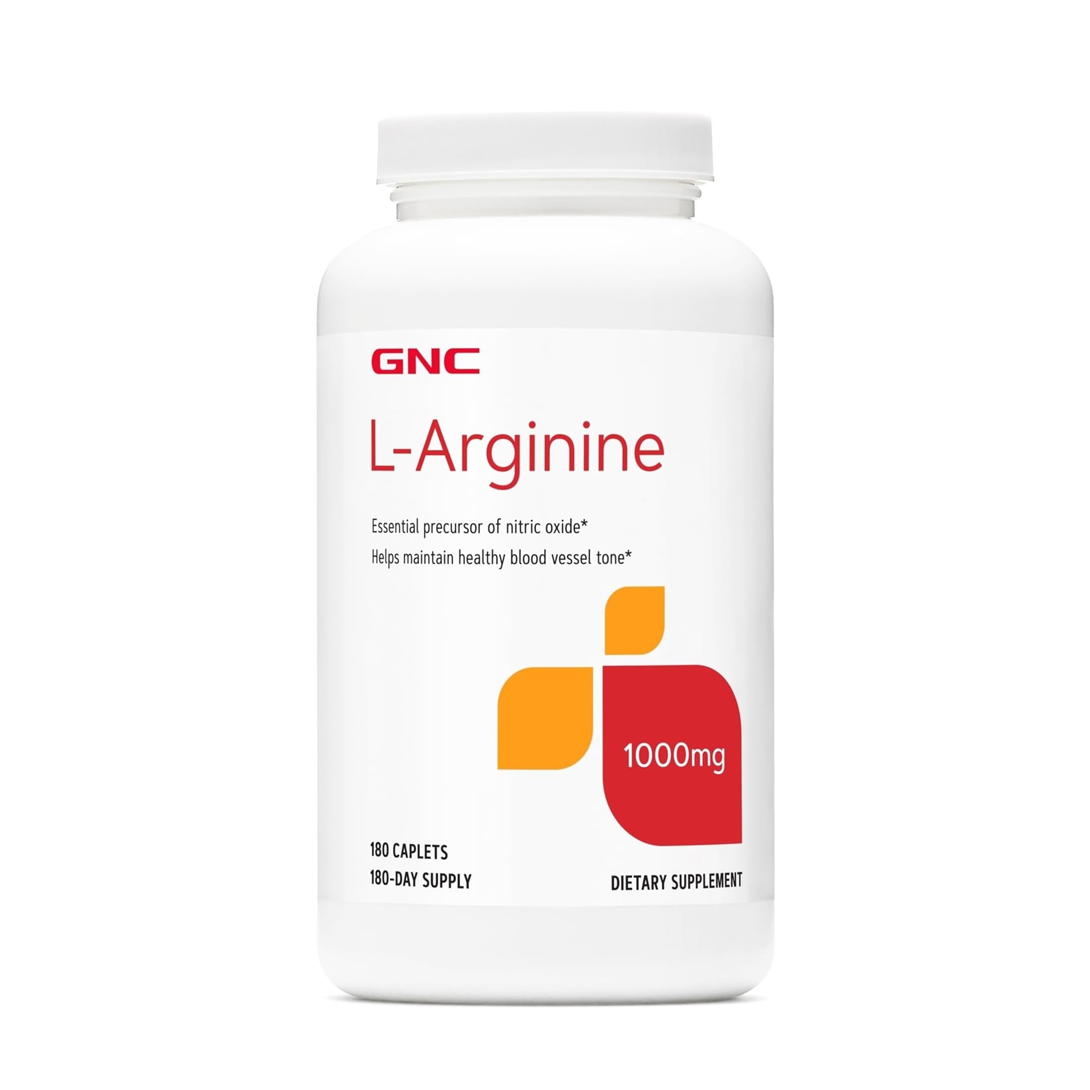 GNC Suplemento de L-Arginina 1000 mg, 180 comprimidos