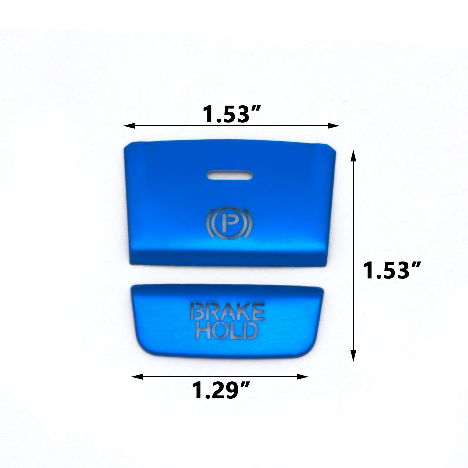 Xotic Tech P Gear Brake Hold Button Aluminum Frame Cover Trim Compatible with Honda Accord 10th Gen (Blue)