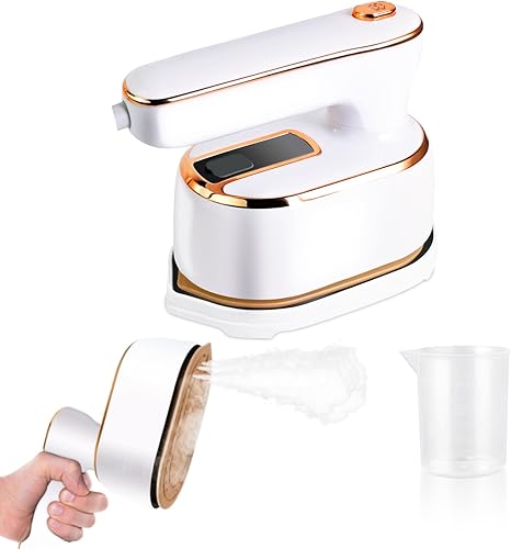 Travel Steamer Iron for Clothes Portable Mini, Ironing Machine Handheld Small, Plancha A De Vapor Para Ropa Portatil, 180Rotatable Electric Clothes