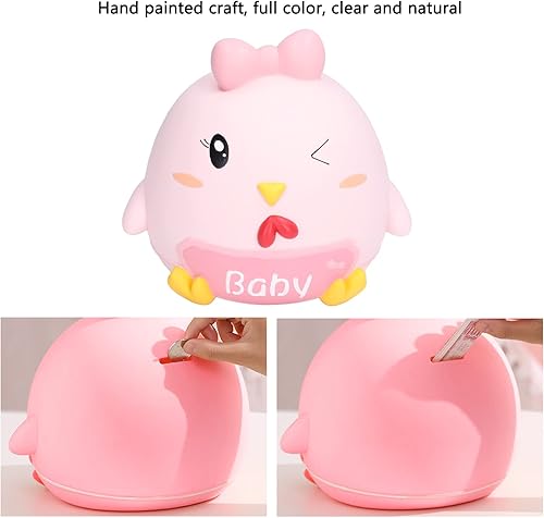 Miniatura 7 de Alcancía de pollo de dibujos animados juguete de monedas para niños banco de dinero de vinilo de gran capacidad lindo banco de dinero de animales