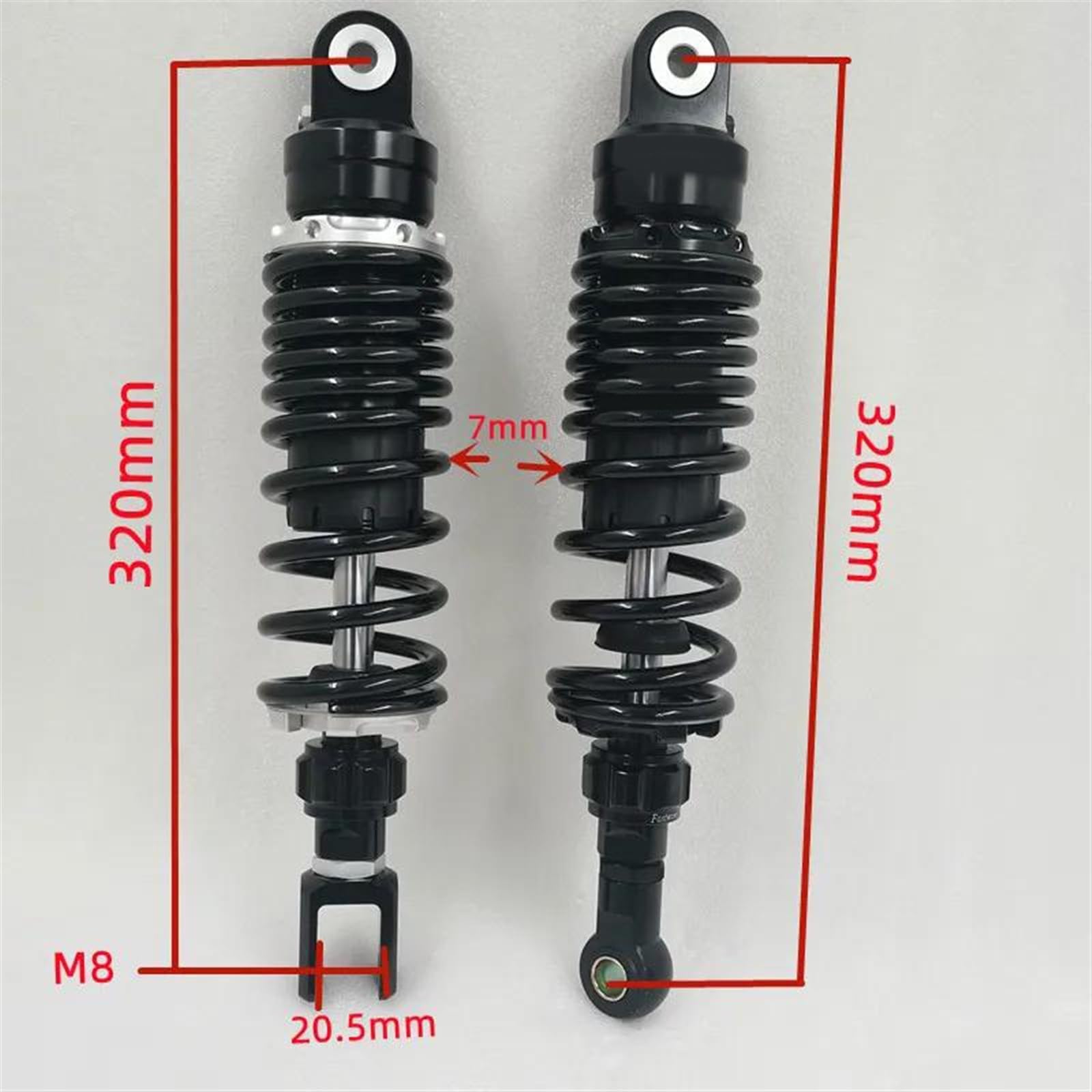 Resorte De 7mm, 280mm, 290mm, 305mm, 320mm, 330mm, 340mm, 350mm, 360mm, Amortiguador Ajustable para Yamaha
