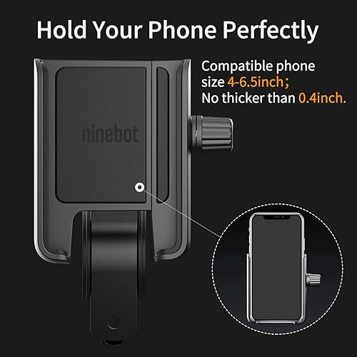 Miniatura 6 de Soporte de teléfono para Segway Ninebot MAX G30 F20 F30 F40 Scooter eléctrico, ajustable eMoped para manillar de bicicleta, soporte de teléfono de