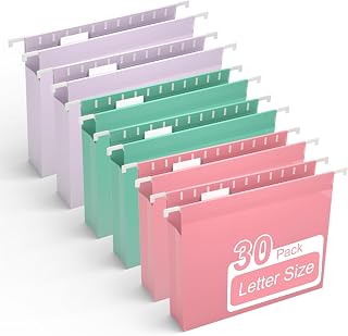 Expanding Hanging File Folder, Letter Size, Plastic, 2” Expansion, Pastel