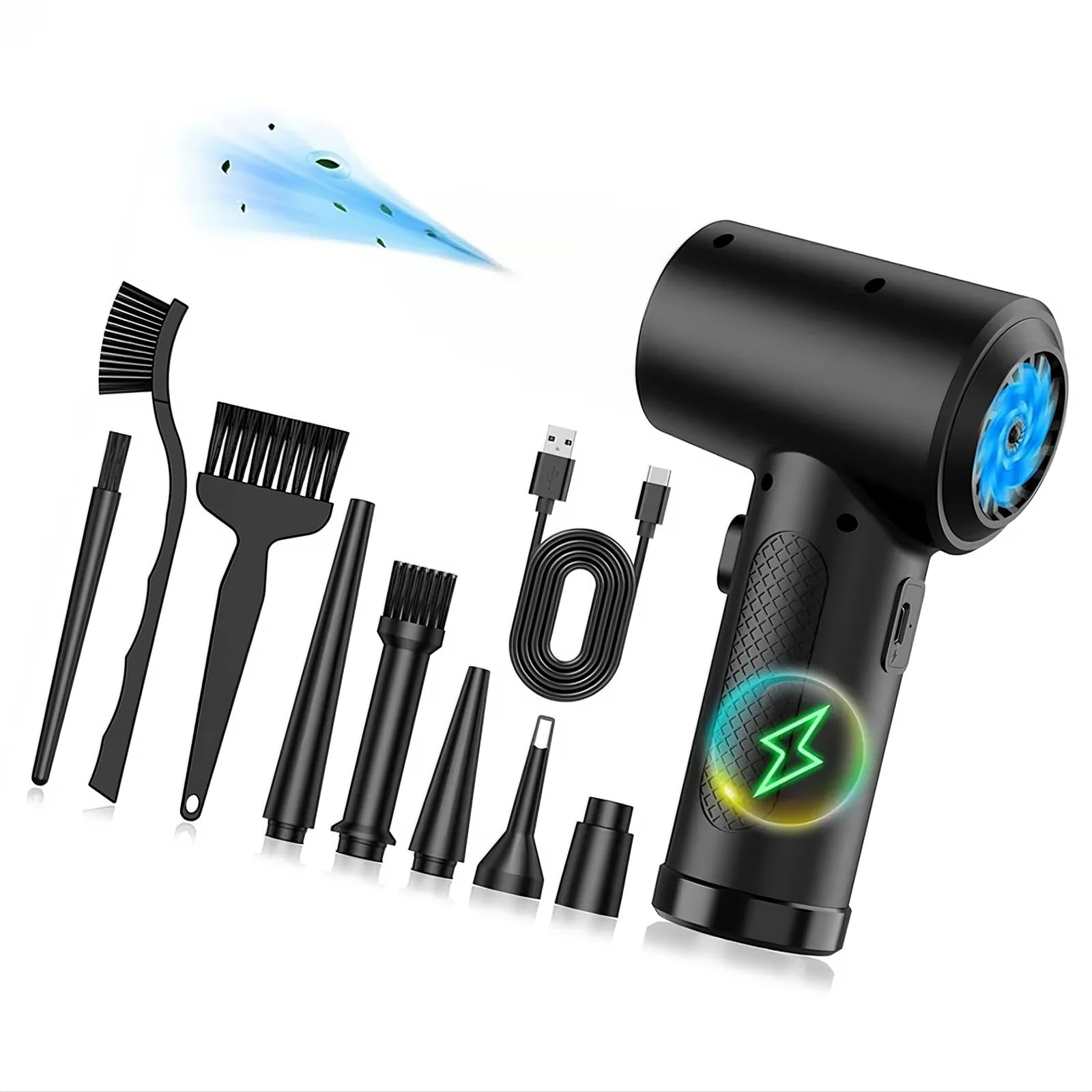 Compressed Air Dusters 50000RPM Electric Air Dusters 6000mAh Battery Cordless Blower for Keyboard Rechargeable Multifunction