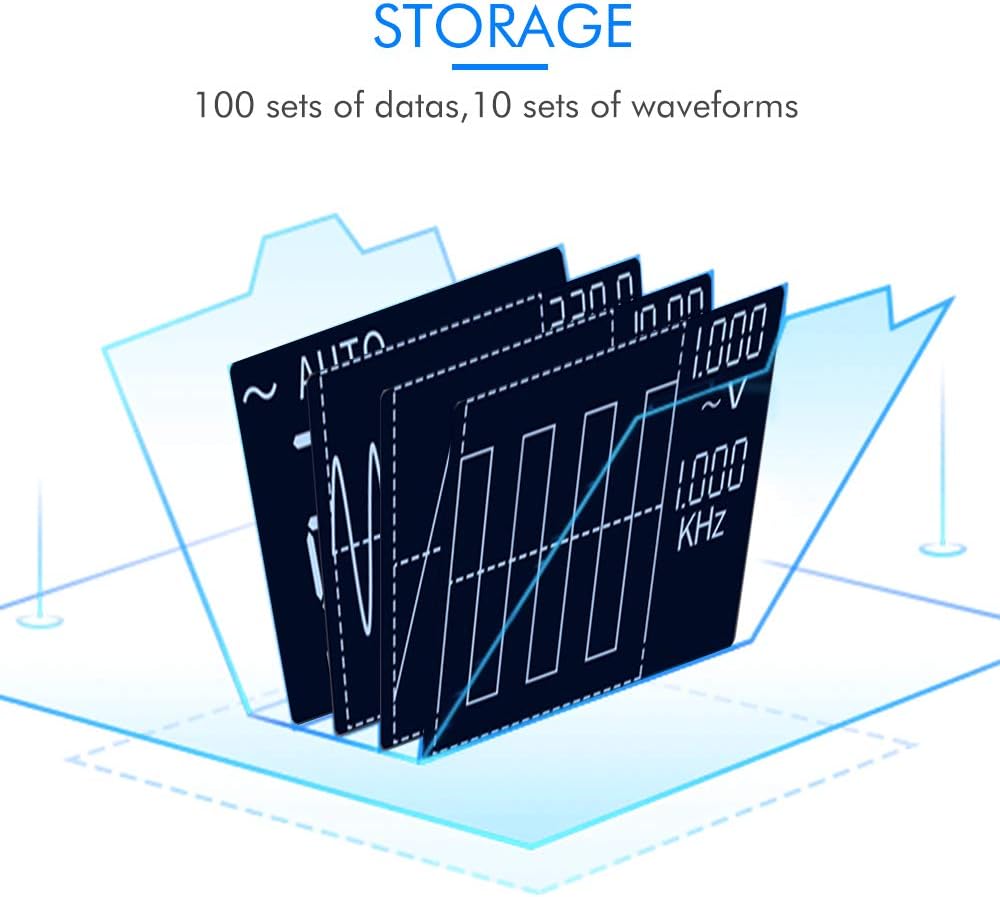 Handheld Digital 1-Button Oscilloscope Multimeter 5HZ-5MHZ HD Display Screen 200k High-Speed A/D Sampling 4000 Counts Auto-Range : Industrial & Scientific