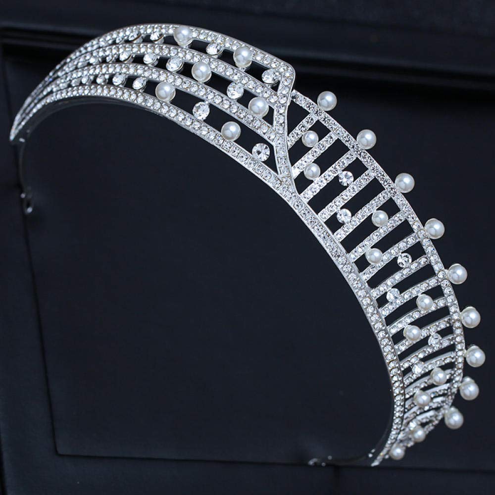 Tiara, stop strasu, biżuteria na głowę, srebrna, dla kobiet, prosta, modna ozdoba na wesele, ozdoba do włosów, w stylu vintage, na imprezę, prezent