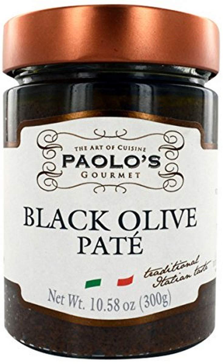 PAOLO Gourmet Jars, Black Olive Pate, 10.58 Ounce