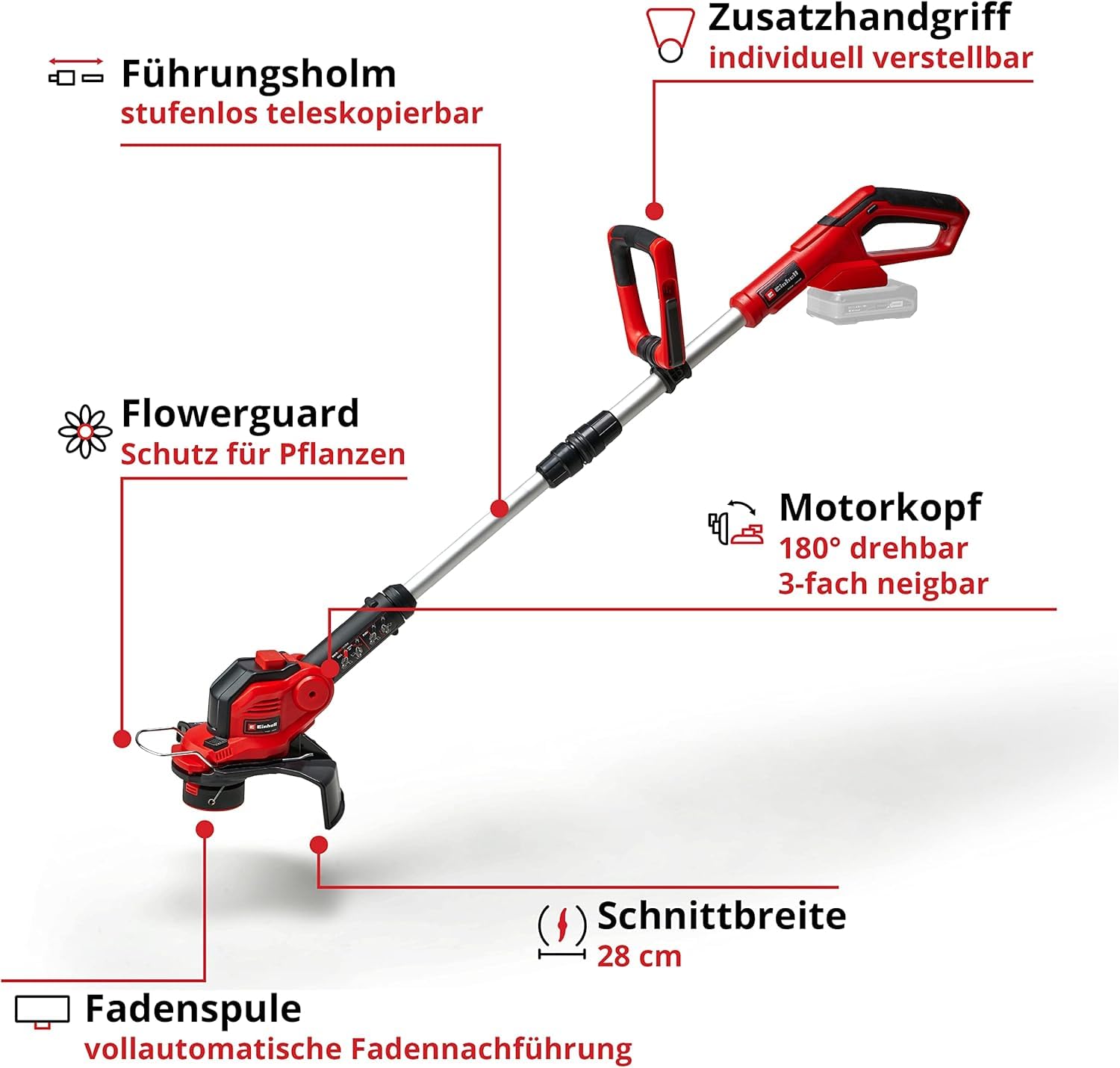 Einhell GE-CT 18/28 Li-Solo Akku-Rasentrimmer 18 V 28 cm Power X-Change
