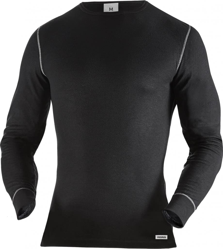 Fristads Workwear 127353 - Maglietta a maniche lunghe, da uomo, Nero , 3XL