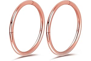 2Pcs 20G Nose Rings for Women Rose Gold