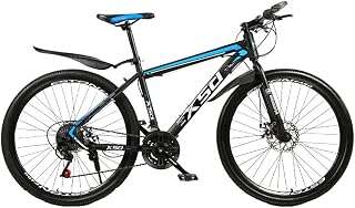 Bicycle variable speed sports car youth light road racing network celebrity student mountain mountain biking (24/26 inch 21/24/27 speed white and blue; black and white; black and red; black and blue