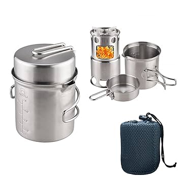 Amazon | クッカーセット アルコールストーブ 2in1 携帯便利