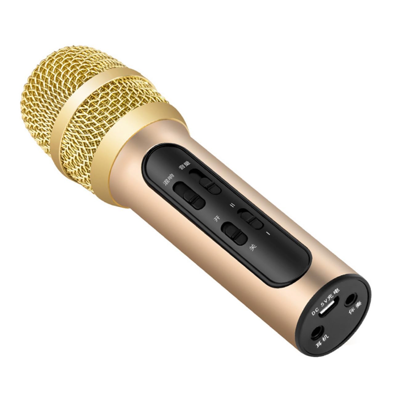 BESPORTBLE Micrófono Profesional de Mano con Carga USB, Capacidad 400 Mah, Función de Acompañamiento Externo, Adecuado para Presentaciones y Conferencias