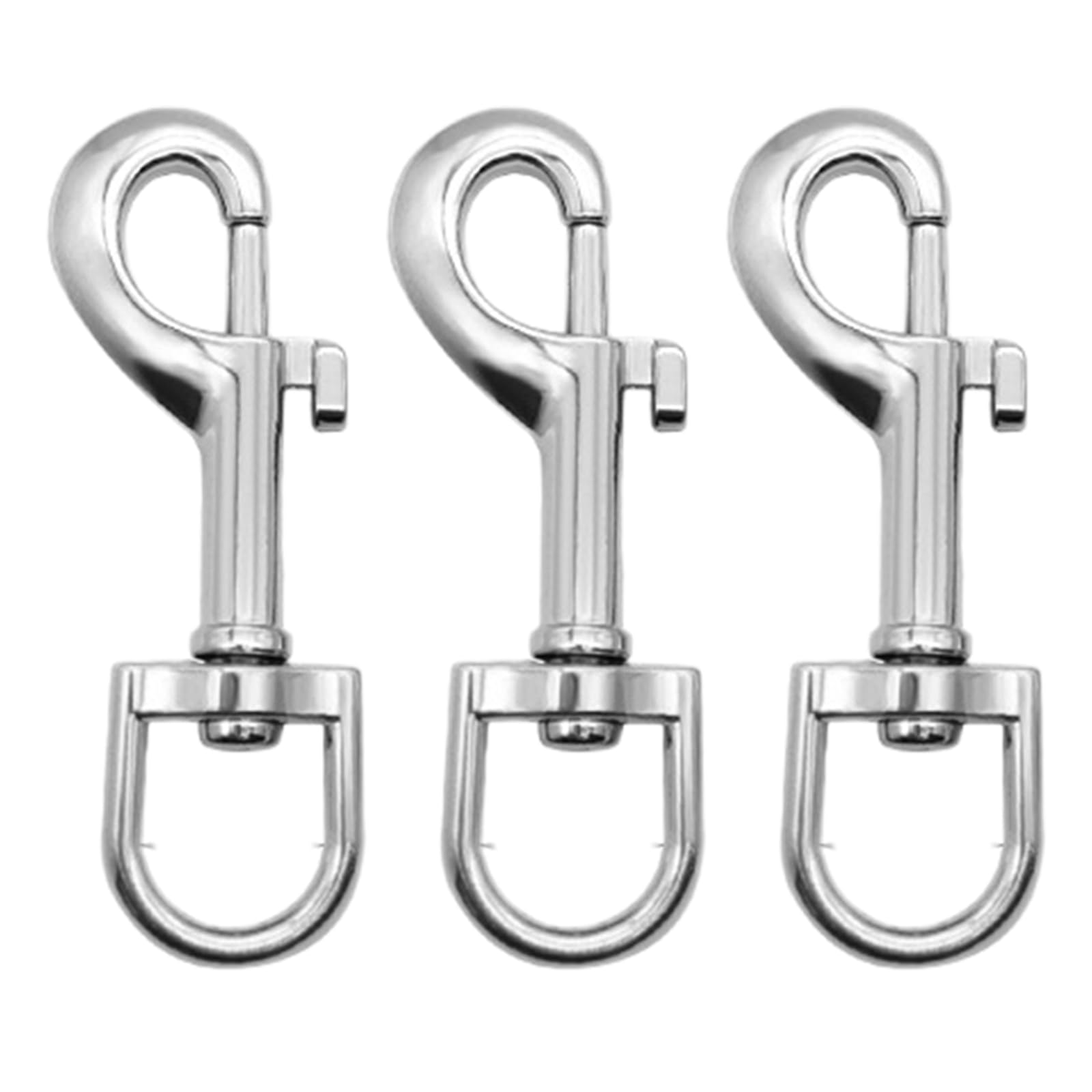 RLMVGBX Swivel Snap Hooks, 3 Pack, Silver, 82 x 24 mm