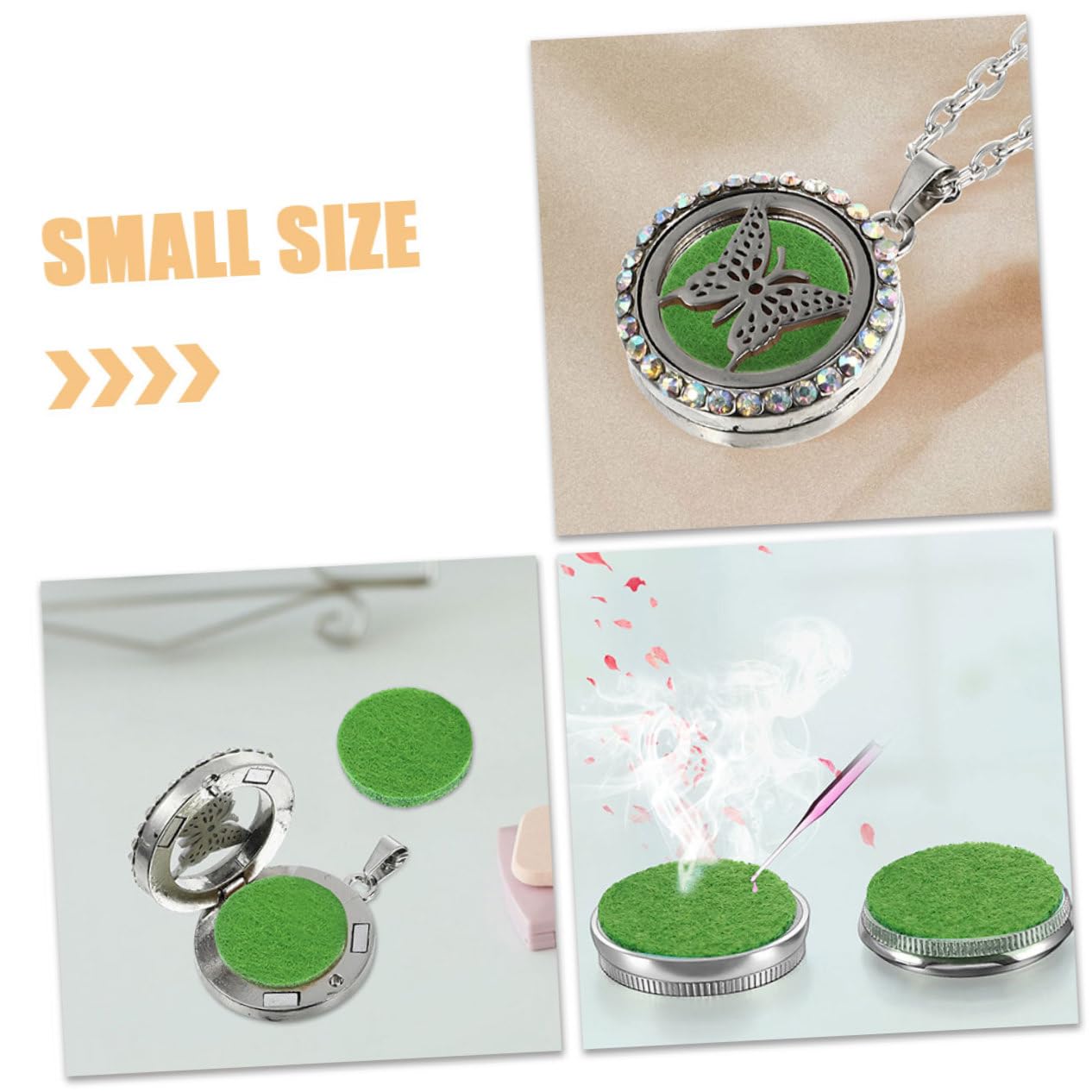 GOOHOCHY Essential Oil Pad Set 50pcs Replaceable Pads Mini Diffuser for Necklace for Perfume Diffuser