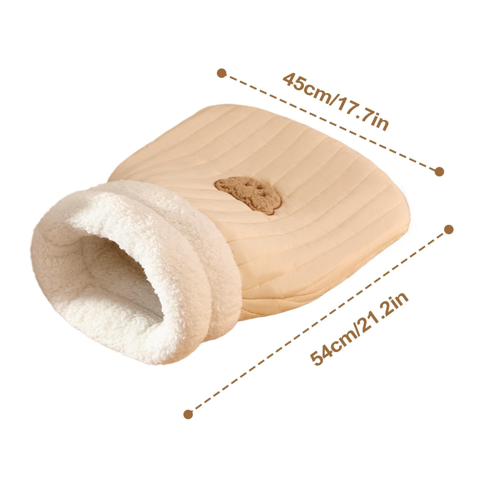 Saco de Dormir para Gatos, Saco de Dormir para Mascotas, semicerrado, Saco de Dormir de Invierno para Gatos, Cama para Perros para Camping, Manta Lavable para Gatos y Perros pequeños